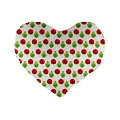 Watercolor Ornaments Standard 16  Premium Heart Shape Cushions by patternstudio