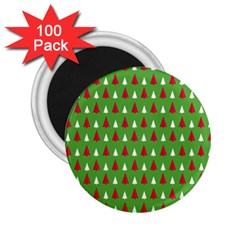 Christmas Tree 2 25  Magnets (100 Pack)  by patternstudio