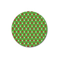 Christmas Tree Magnet 3  (round) by patternstudio