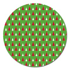 Christmas Tree Magnet 5  (round) by patternstudio