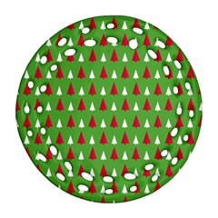 Christmas Tree Round Filigree Ornament (two Sides) by patternstudio