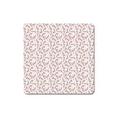 Candy Cane Square Magnet by patternstudio