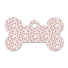 Candy Cane Dog Tag Bone (one Side) by patternstudio