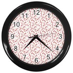 Candy Cane Wall Clocks (Black) Front