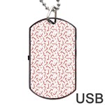 Candy Cane Dog Tag USB Flash (Two Sides) Back