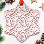 Candy Cane Snowflake Ornament (Two Sides) Front