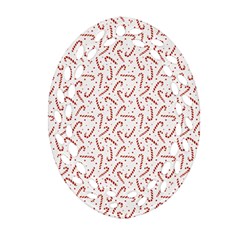 Candy Cane Ornament (oval Filigree) by patternstudio