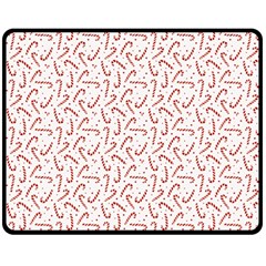 Candy Cane Double Sided Fleece Blanket (medium)  by patternstudio