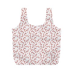 Candy Cane Full Print Recycle Bags (m)  by patternstudio