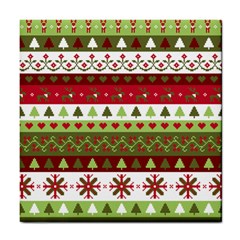 Christmas Spirit Pattern Tile Coasters