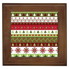 Christmas Spirit Pattern Framed Tiles by patternstudio