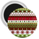 Christmas Spirit Pattern 3  Magnets Front