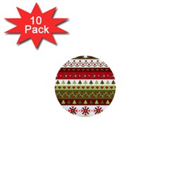 Christmas Spirit Pattern 1  Mini Buttons (10 Pack)  by patternstudio