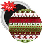 Christmas Spirit Pattern 3  Magnets (10 pack)  Front