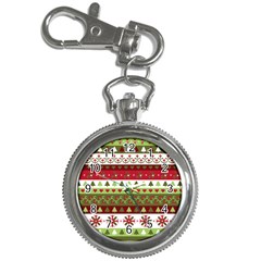 Christmas Spirit Pattern Key Chain Watches by patternstudio