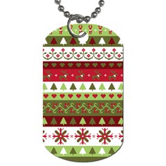 Christmas Spirit Pattern Dog Tag (one Side) by patternstudio