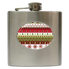 Christmas Spirit Pattern Hip Flask (6 Oz) by patternstudio