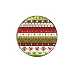 Christmas Spirit Pattern Hat Clip Ball Marker (4 Pack)