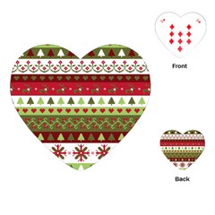 Christmas Spirit Pattern Playing Cards (heart)  by patternstudio