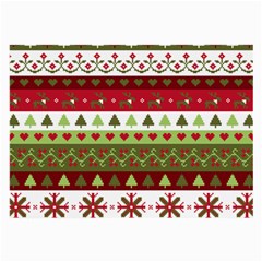 Christmas Spirit Pattern Large Glasses Cloth (2-side) by patternstudio