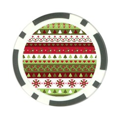 Christmas Spirit Pattern Poker Chip Card Guard by patternstudio