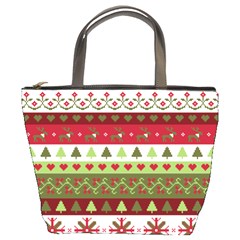 Christmas Spirit Pattern Bucket Bags