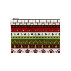 Christmas Spirit Pattern Cosmetic Bag (medium) 