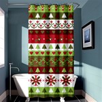 Christmas Spirit Pattern Shower Curtain 36  x 72  (Stall)  Curtain(36 X72 ) - 33.26 x66.24  Curtain(36 X72 )