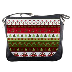 Christmas Spirit Pattern Messenger Bags