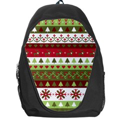 Christmas Spirit Pattern Backpack Bag by patternstudio