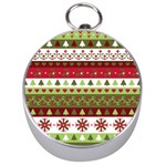 Christmas Spirit Pattern Silver Compasses Front