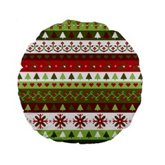 Christmas Spirit Pattern Standard 15  Premium Flano Round Cushions