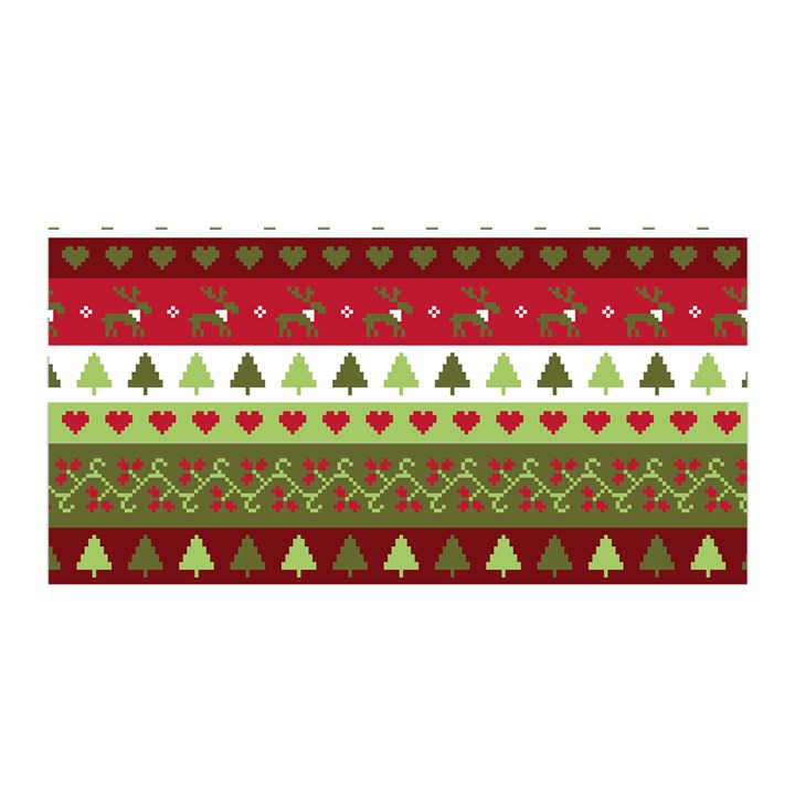 Christmas Spirit Pattern Satin Wrap