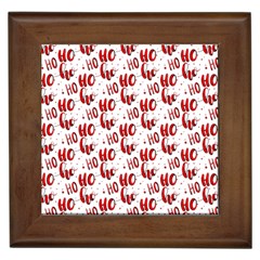 Ho Ho Ho Santaclaus Christmas Cheer Framed Tiles by patternstudio