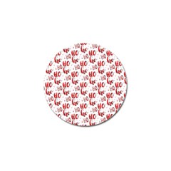 Ho Ho Ho Santaclaus Christmas Cheer Golf Ball Marker by patternstudio