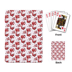 Ho Ho Ho Santaclaus Christmas Cheer Playing Card by patternstudio