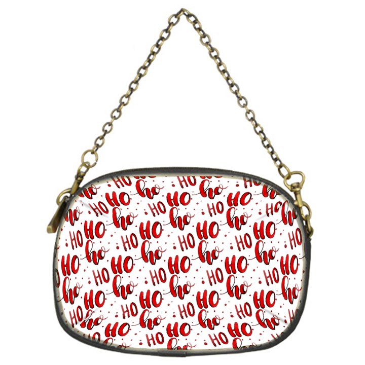 Ho Ho Ho Santaclaus Christmas Cheer Chain Purses (One Side) 