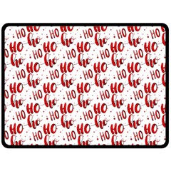 Ho Ho Ho Santaclaus Christmas Cheer Fleece Blanket (large)  by patternstudio