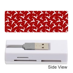 Red Reindeers Memory Card Reader (stick)  by patternstudio