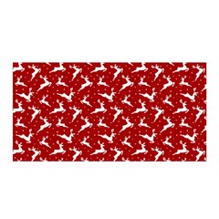 Red Reindeers Satin Wrap by patternstudio