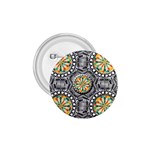 Beveled Geometric Pattern 1.75  Buttons Front