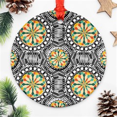 Beveled Geometric Pattern Ornament (round) by linceazul