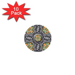 Beveled Geometric Pattern 1  Mini Buttons (10 Pack)  by linceazul