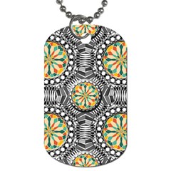 Beveled Geometric Pattern Dog Tag (two Sides) by linceazul