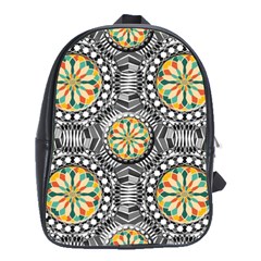 Beveled Geometric Pattern School Bag (large) by linceazul