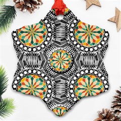 Beveled Geometric Pattern Ornament (snowflake) by linceazul