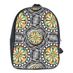 Beveled Geometric Pattern School Bag (xl) by linceazul