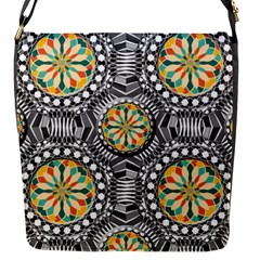 Beveled Geometric Pattern Flap Messenger Bag (s) by linceazul