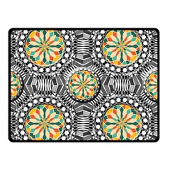 Beveled Geometric Pattern Double Sided Fleece Blanket (small)  by linceazul