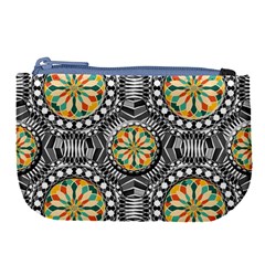 Beveled Geometric Pattern Large Coin Purse by linceazul